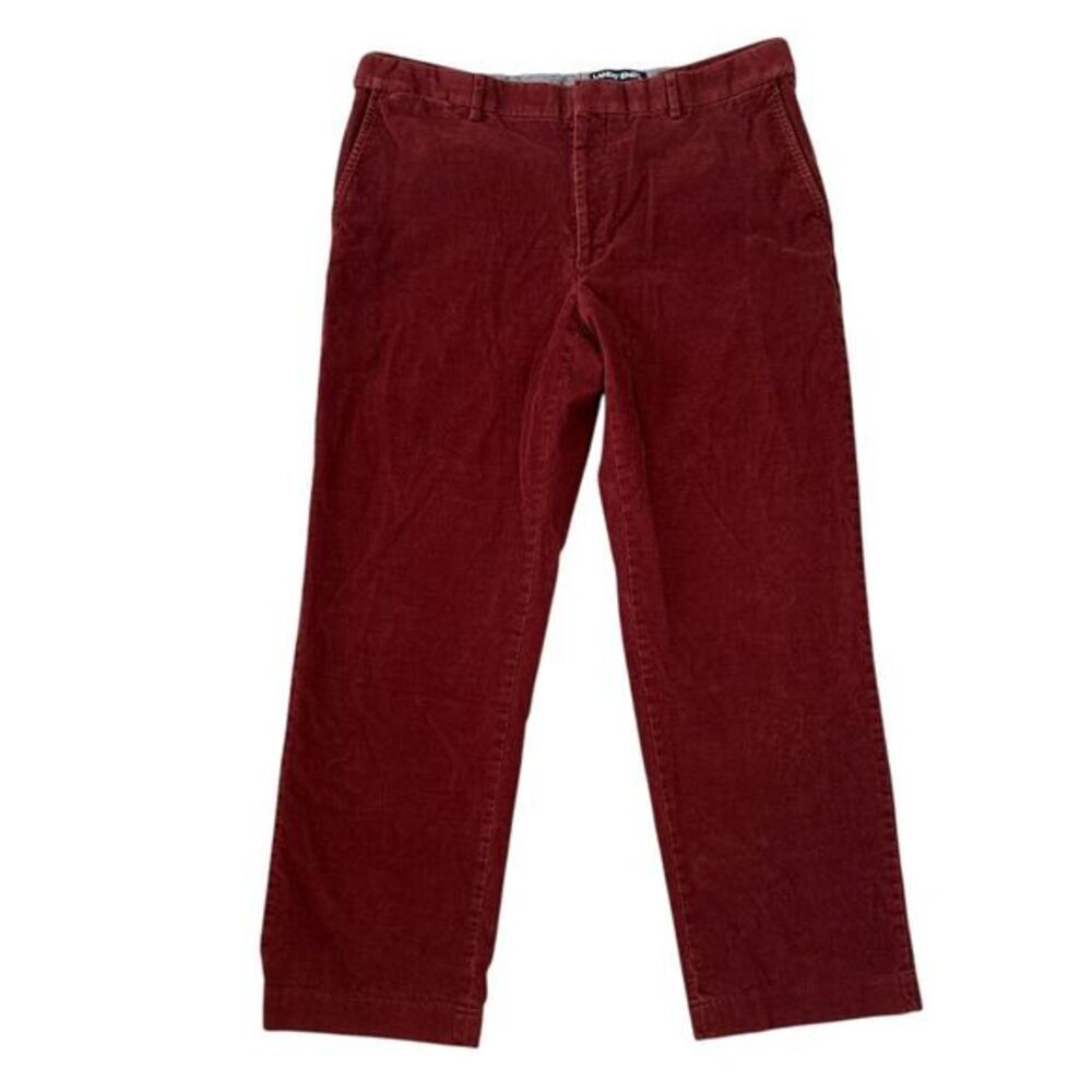 Lands' End Traditional Fit Burgundy‎ Corduroy Pants Classic Trousers Mens 36